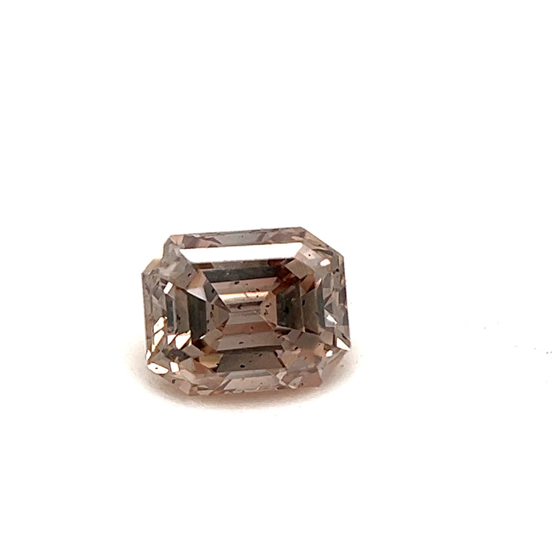 0.48ct pinky brown emerald cut