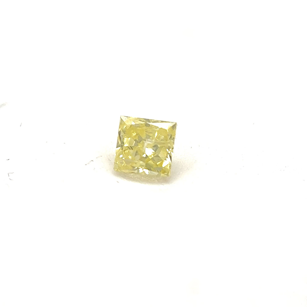 0.17ct yellow princess cut